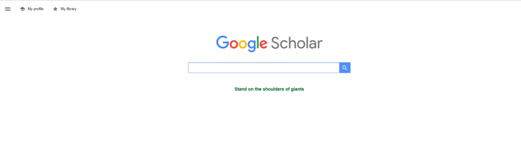 Google Scholar AI homepage showing search results