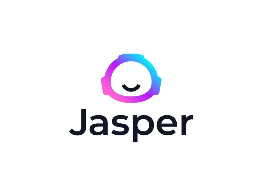 a logo with a circle and a logo on itJasper.ai dashboard showing blog editor