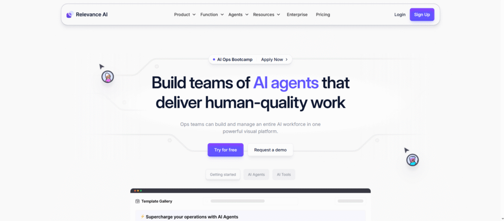 "RelevanceAI Agent Dashboard โ No Code AI Builder for Business Workflows"