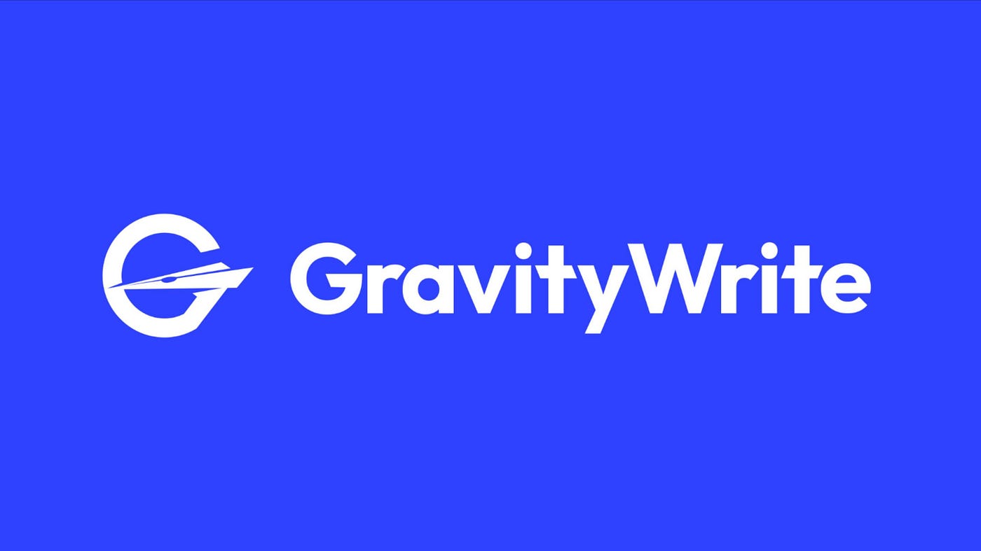 GravityWrite AI dashboard showing writing templates and language settings