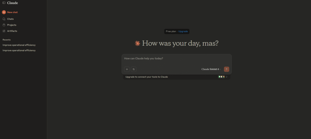 Claude AI Interface – Anthropic’s Chatbot with Opus Model in 2025