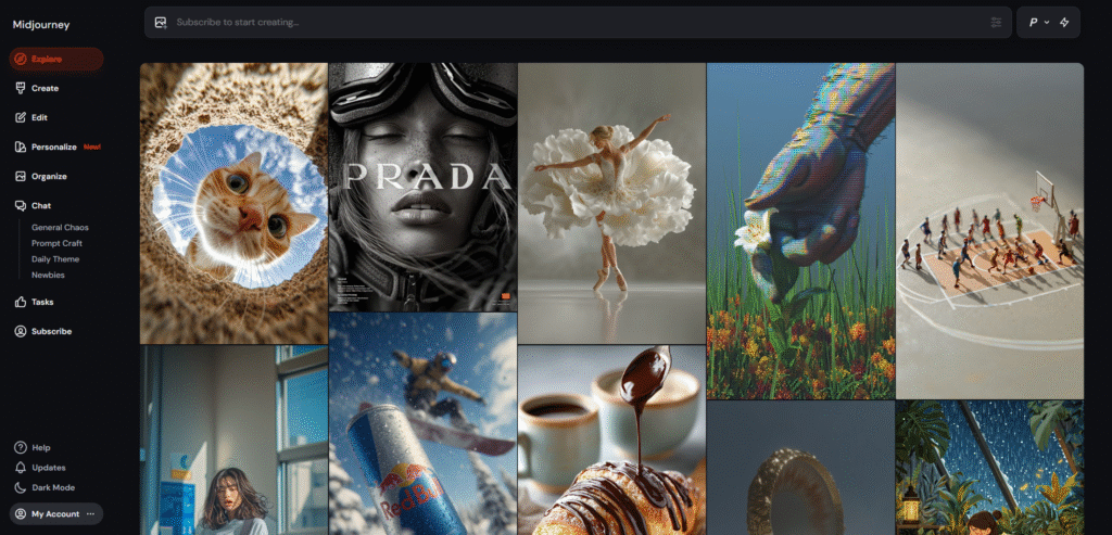 AI artwork generated with Midjourney depicting a surreal dreamscape
