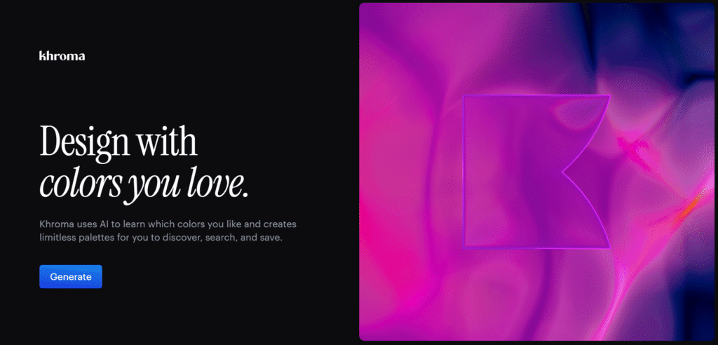 Khroma AI Color Palette Generator for Designers