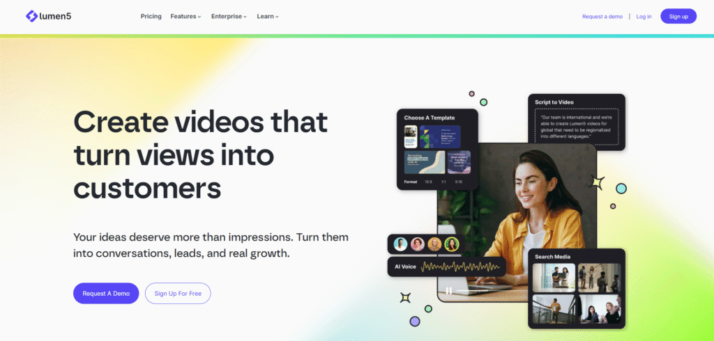 Lumen5 AI Video Creation Tool for Designers