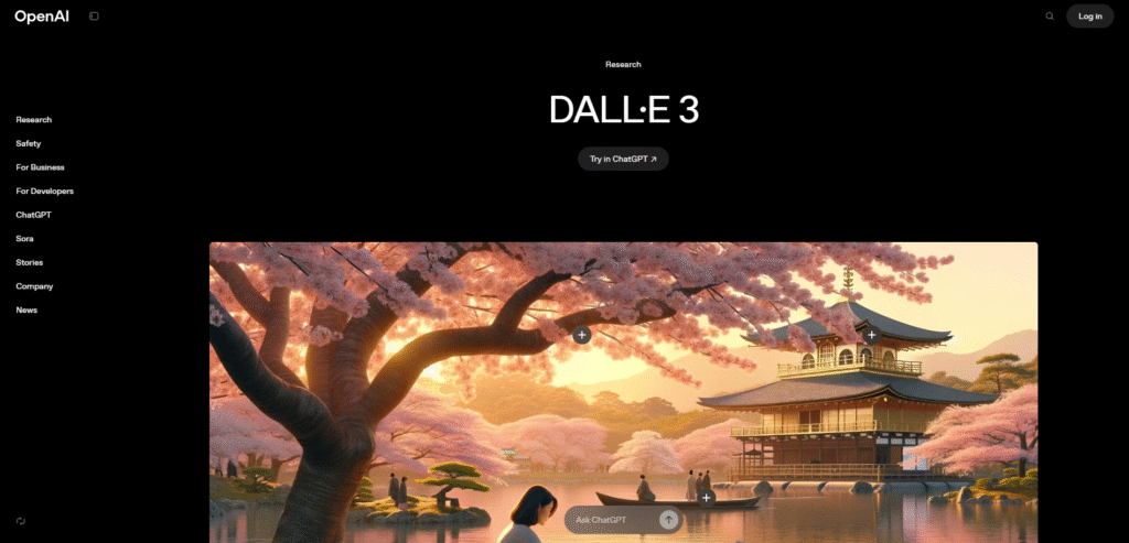 The ChatGPT interface showing a conversational prompt that generates a vibrant and accurate image via DALL-E 3.