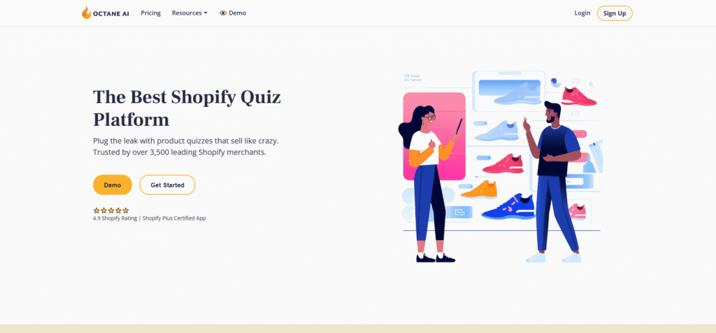 A customer taking an engaging "What's your style?" quiz created with Octane AI on a Shopify store.