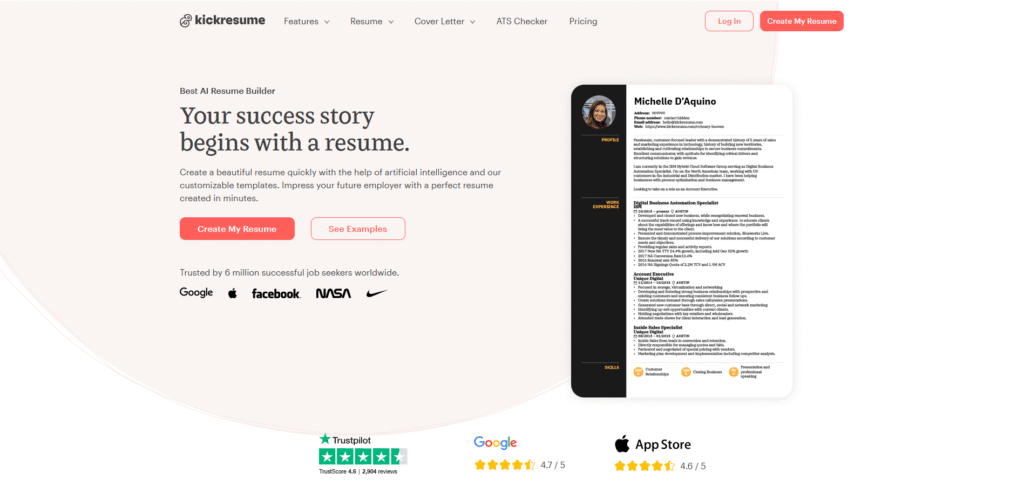 Kickresume – Personal Branding Meets AI Resume Writing