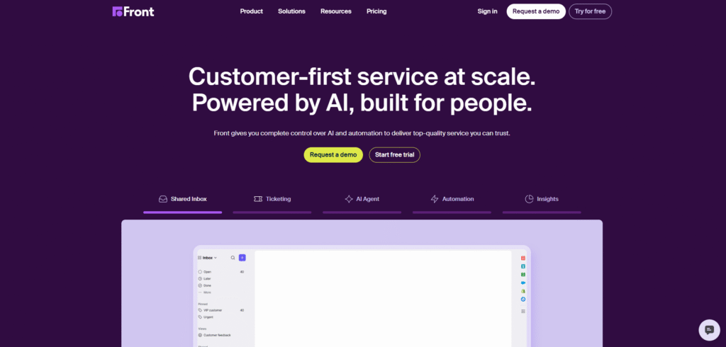 Front – Smart Shared Inbox with AI Collaboration