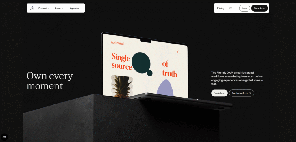 Frontify Brand Management and Media Kit Dashboard
