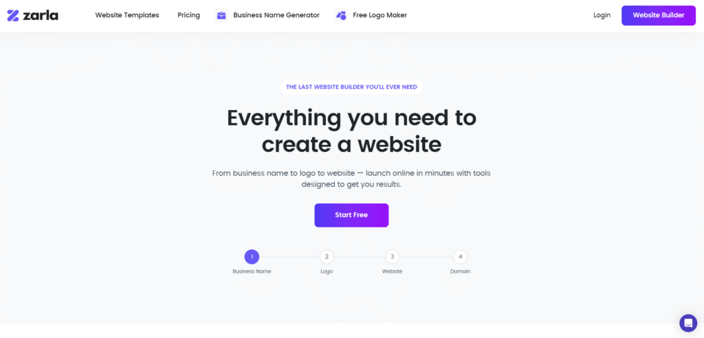 Zarla AI Logo and Branding Asset Generator Interface