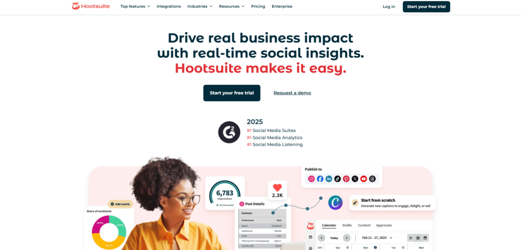 Hootsuite Insights social listening dashboard