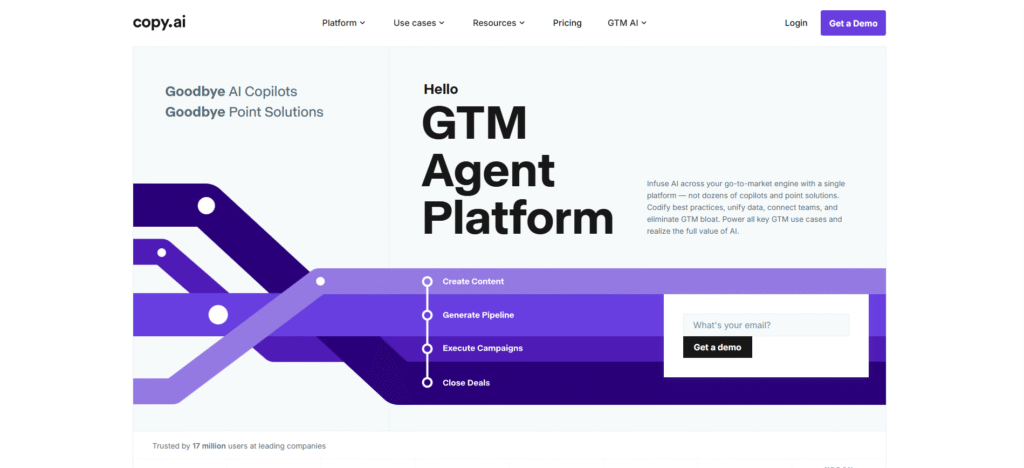 Copy.ai social media content generator tool