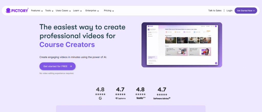 Pictory AI video editing tool for social media