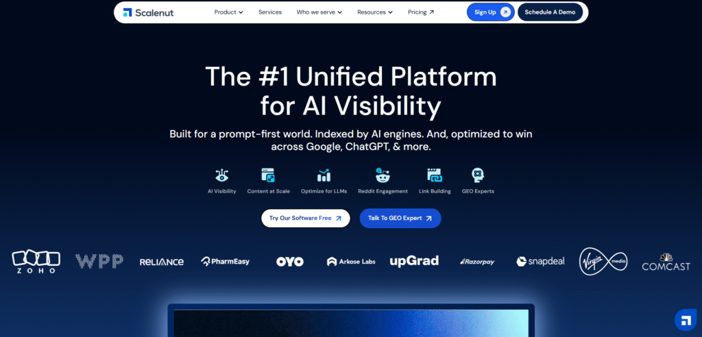 Scalenut AI writing and SEO platform dashboard