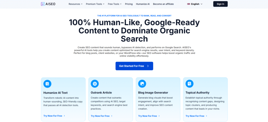 AISEO AI Tools for SEO