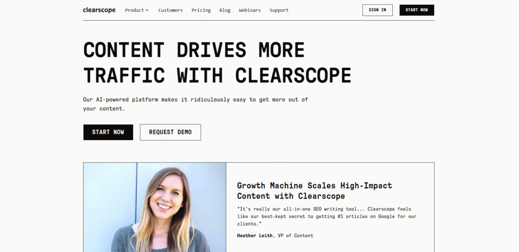 Clearscope SEO Optimization Tool Dashboard