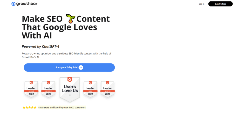 GrowthBar AI SEO and Content Writing Tool